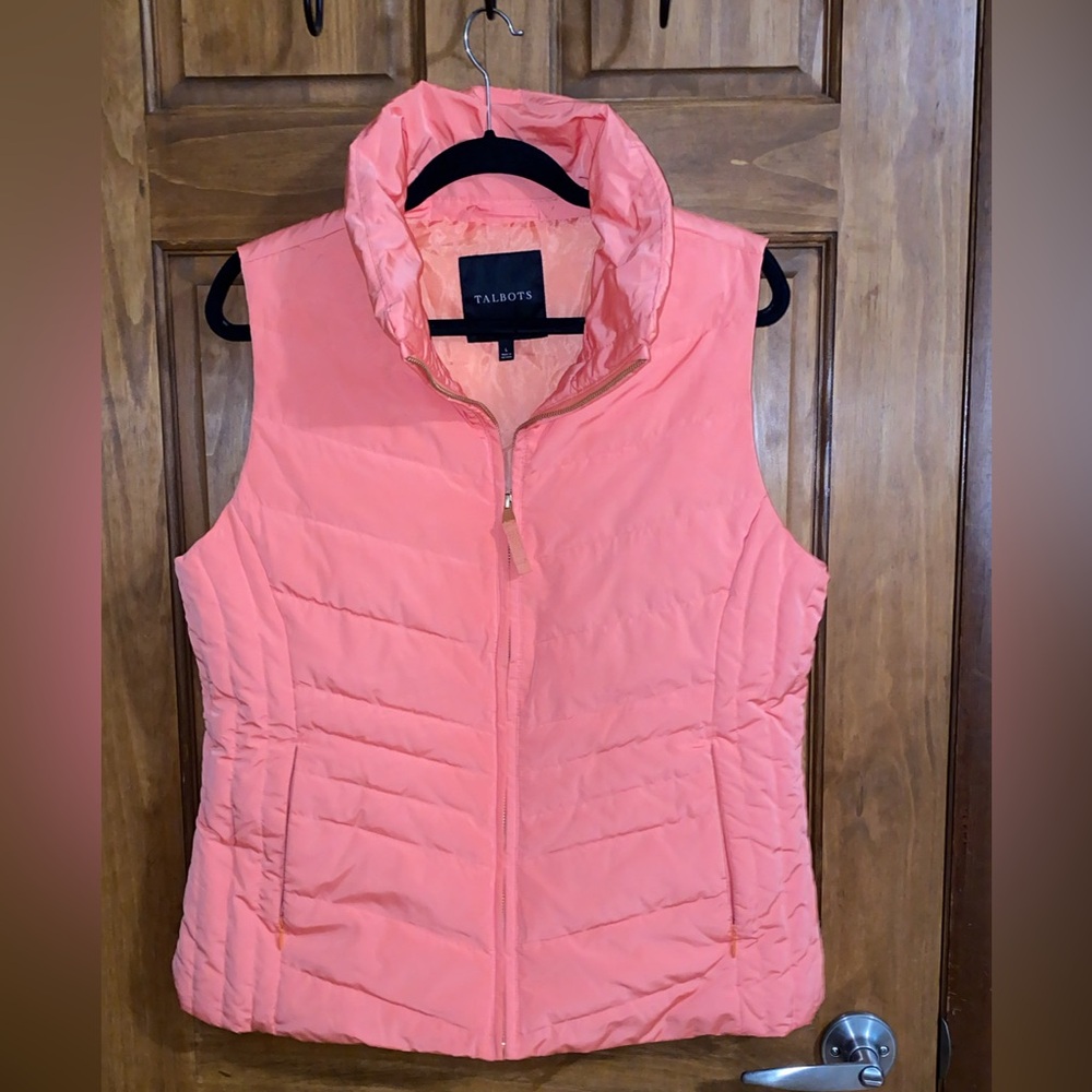 Talbots Vibrant Orange Puffer vest